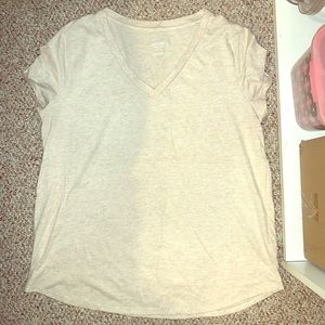 Mossimo VNeck Tee- Marled Cream- Size Large